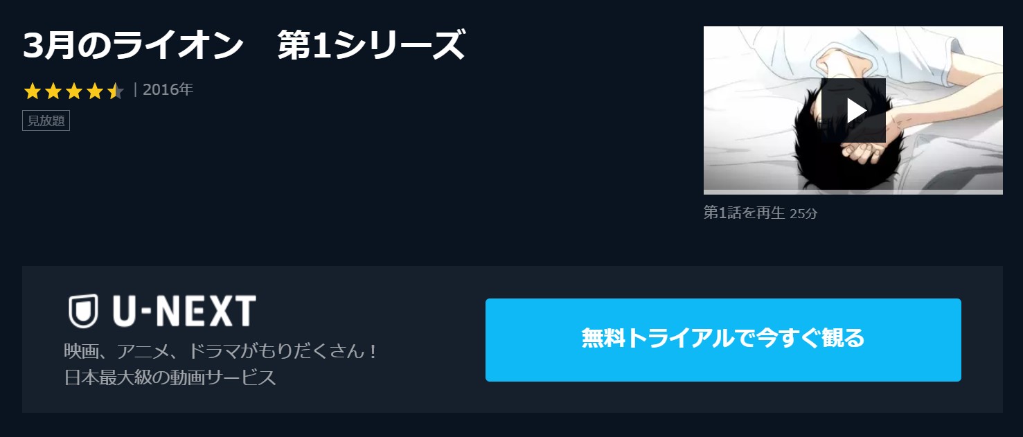 アニメ ３月のライオンを1話から最終話まで動画無料視聴 芸能人ドラマ 映画出演情報まとめ